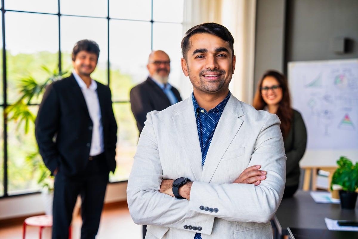 Young Indian business professional representing economic growth