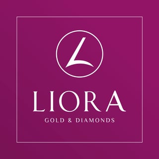 Liora Gold & Diamonds logo featuring a stylized L in a circle on magenta background